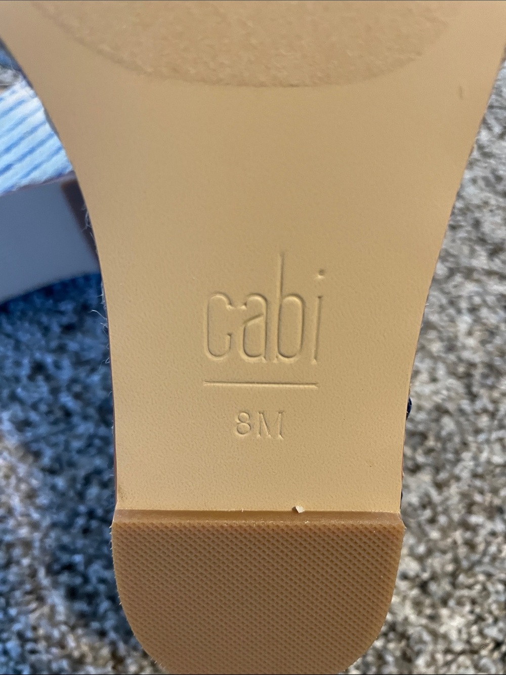 Cabi Parker Navy Blue Espadrille Wedge Sandals with Ankle Strap - Picture 5 of 5